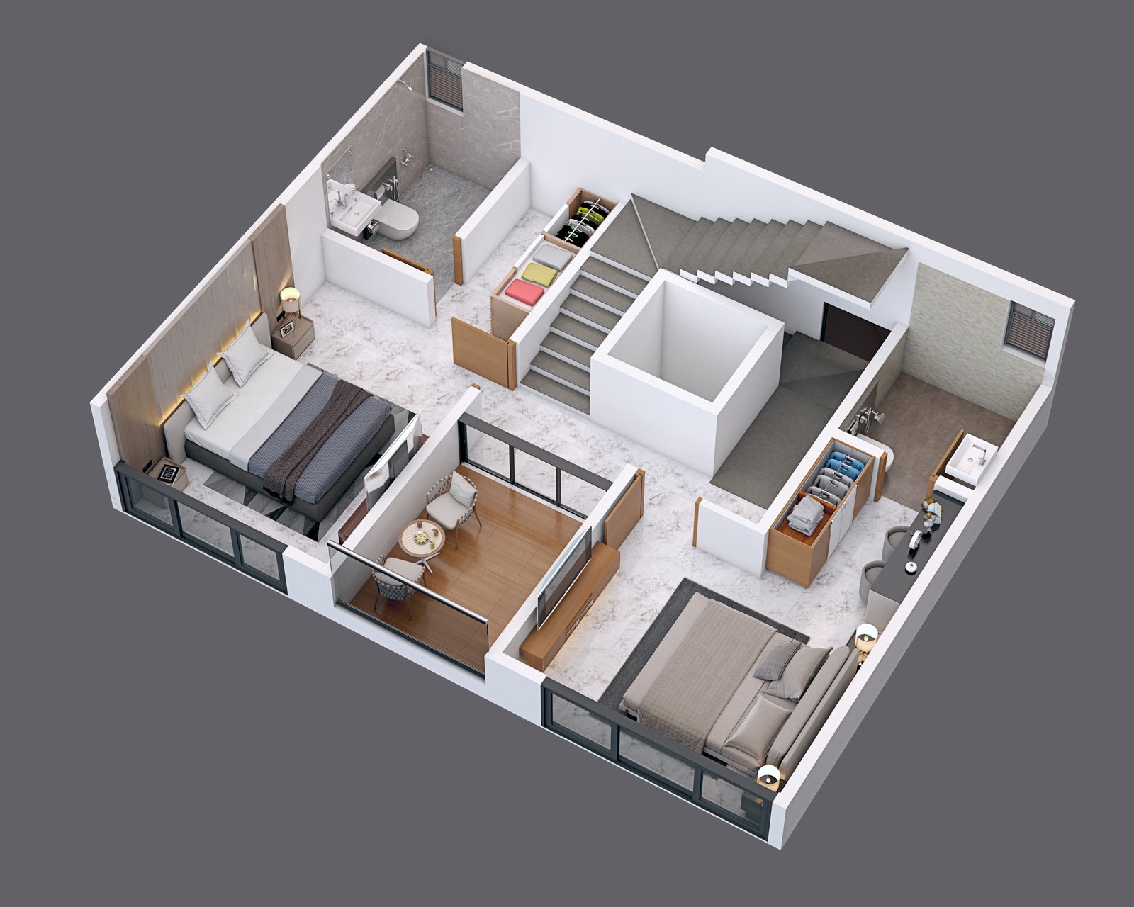Second floor bedroom layout